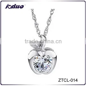Korean Fashion Apple Zircon Necklace Pendant Wholesale ZTCL-014 thumbnail-1