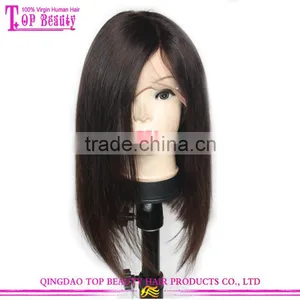 2016 New Style Glueless Human Hair Short Bob Wigs With Bangs Virgin Brazilian Lace Front Wig Bob Style thumbnail-1