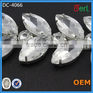 Wholesale Rhinestone Metal Cup Chain, Rhinestone Trimming for Dress, Rhinestone Cup Chain thumbnail-2