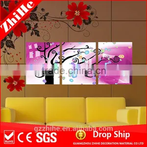 Dropshipping Abstract Oil Painting With Canvas Printing of Home Decor to Room thumbnail-1