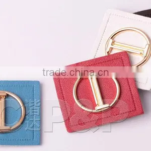 Delicate Metal Label Branded Leather Patch in Garment thumbnail-2