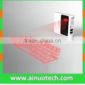 Wireless Blutooth Qwerty Layout Laser Virtual Keyboard Projection Keyboard With Power Bank thumbnail-1