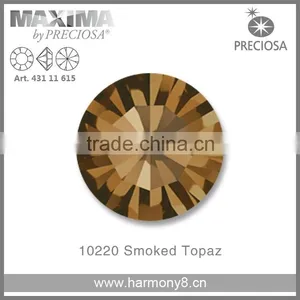 Original PRECIOSA MC Chaton Maxima, Smoked Topaz Point Back Rhinetsone thumbnail-1