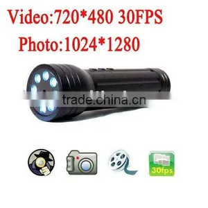 HOT Sale !!! 720*480,30fps,AVI Format Torch Video Camera thumbnail-1