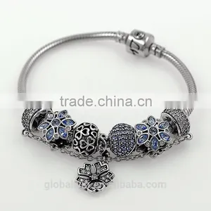 New Fashion Silver Bead Handcraft Custom Silver Charm Hollow Out Round Silver Bead Engraved S925 Fashion Jewelry T045 thumbnail-6