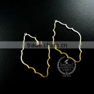 53*31mm Raw Brass Hollow Cloud Pendant Charm DIY Earrings Chandelier Jewelry Findings 1800158 thumbnail-2