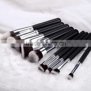 High-end 10pcs Black Cosmetic Brush Set Bag thumbnail-3