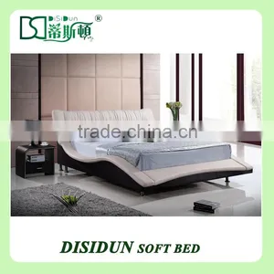 Modern Bedroom Furniture Plywood King Size Bed Leather Bed DS-1006 thumbnail-1