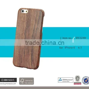 Factory Supplier OEM Custom Unique Design Laser Engraving LOGO Rosewood for IPhone 6s Cover, Aramid Case for Wood IPhone 6 thumbnail-3