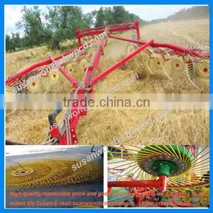 High Performance Finger Rotary Hay Rake/3 Point Hitch Hay Rake Machine on Tractor thumbnail-4