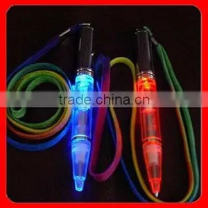 LED Flashing Pen With Neckstrap thumbnail-1