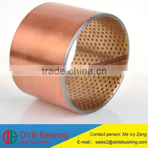 Wrapped Steel Bushing / Cross Split Carbon Steel Bronze Alloy(CuSn10Pb10) Bimetal Bush/Double Metal Layer bi Metal Bushing thumbnail-1