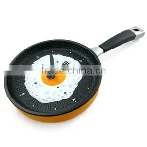 2015 Newest Frying Pan Clock Pan Wall Clock Noverlty Wall Clock Home Decor Pan Clock Promotion Clock Gift Clock Kithchen Clock thumbnail-1