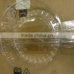 Disposable Plastic Clear Fluted Dome and Black Base Cake Pastry Food Domes Containers thumbnail-3