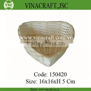 Cheap Bamboo Basket in Heart Shape for Storage thumbnail-1