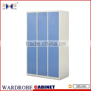 3 Doors Wardrobe Lockers Metal Wardrobe Lockers thumbnail-1