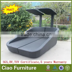2016 New Design Hetel Poolside Day Bed Outdoor Rattan Sun Bed thumbnail-2