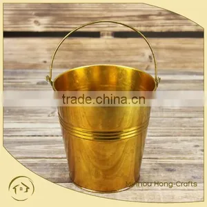 Rolling Garden Bucket Printed Garden Pails Display Metal Bucket thumbnail-1
