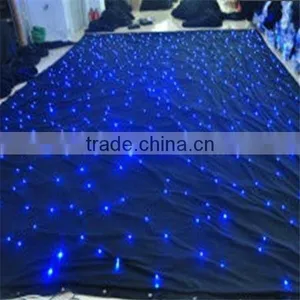 Factory Directly SD Card Control Fireproof Velvet Matrials Led Star Drop Curtain / Led Star Effect Stage Lighting thumbnail-5