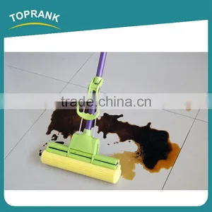 Toprank Newest Design Telescopic Aluminum Mop Handle Easy Dry 360 Smart Sponge Mop Floor Cleaning Sponge Roll PVA Mop thumbnail-3