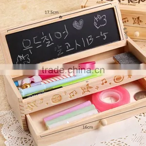 Big Capacity Children Double Drawer Pencil-box thumbnail-3