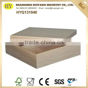 Wholesale Cheap Unfinished Plain Wooden Packaging Box thumbnail-1