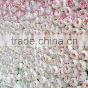 Artificial Silk Ombre Flower Wall With Wood Panel for Wedding Decoration thumbnail-4