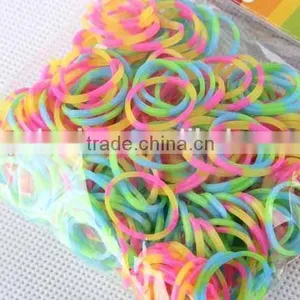 300PC Hair Band With 12 Buckles/Double Colors RUBBER BAND thumbnail-2