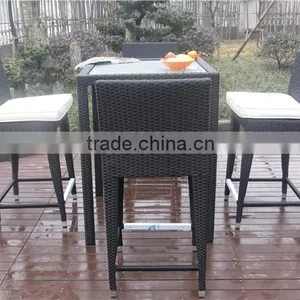 Outdoor/Indoor Furniture Rattan/Wicker Patio Bar Set thumbnail-3