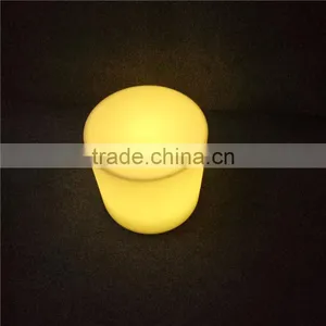 Used Nigtclub Furniture LED Flashing Bar Furniture White PE Material D42*H42cm Round Bar Stools With RGB LEDs Inside thumbnail-6