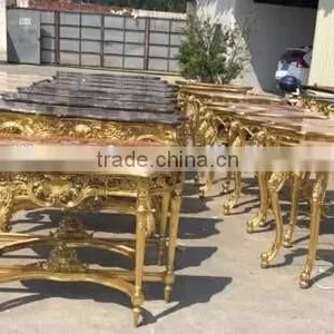 Hot Sale Classical European Style Console Table With Wood or Marble Top thumbnail-4