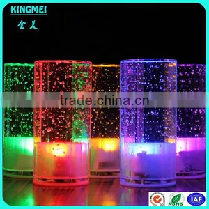 Battery Operated Color Changing Led Lights Aluminium Metal Base Crystal Bubble Led Table Lamp thumbnail-1