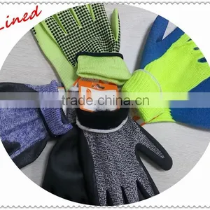 DDSAFETY Cut Resistant Blue Latex Palm Coated Safety Gloves thumbnail-2