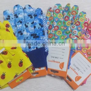 DDSAFETY Red Cotton Kid Gardening Working Safety Gloves thumbnail-5