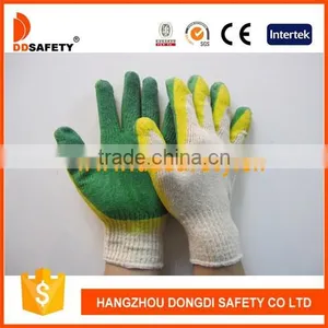 DDSAFETY 2017 Beige Cotton Knitted Latex Double Color Coated Guantes de Trabajo Safety Gloves thumbnail-1