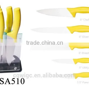 5PCS Non-Stick Coating PP Handle Knife Set thumbnail-1