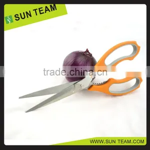 SK058 10-1/2" Professional Stainless Steel Bulk Kitchen Scissors With Bottle Opener thumbnail-1