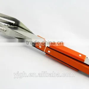 Out Door Cooking Ware Grilling Accessories 13inch Long Wood Handle BBQ Tool Set in Orange thumbnail-1