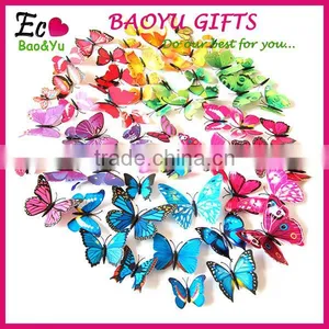 Hot Sale 3D Butterfly Wall Sticker Crafts Butterflies Decor Wall Sticker Decorative thumbnail-1