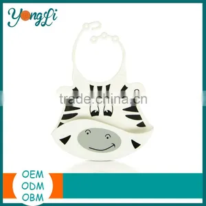 Washable Silicone White Terry Cloth Baby Bibs thumbnail-1