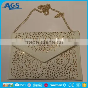 Pure Whiteness Bling Bling Shoulder Long Strip Bag thumbnail-3
