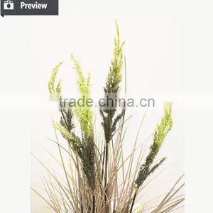 41.5 Inch Height Artificial Grass Green Potted Onion Grass With Wheat Spray Weed Pots Plant thumbnail-3