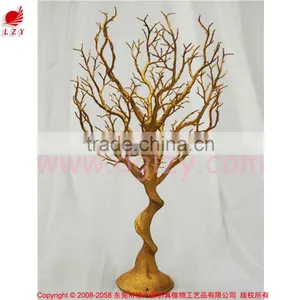 Golden Tree Christmas Tree for Wedding Decoration Dry Tree Branch for Jewelry Hanging thumbnail-1