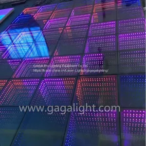 Зеркальная 3D LED танцевальная площадка для эффекта 