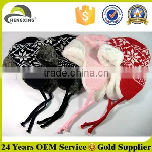 Wholesale Fur Ear Flap Bomber Winter Hats thumbnail-3