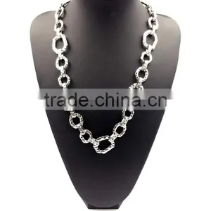 Big Brand Irregular Geometric Circle Alloy Long Chain Necklace thumbnail-3
