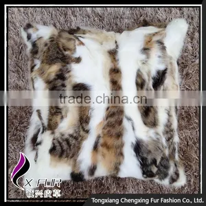 CX-D-129 Custom Made Real Fur Pillow Case thumbnail-1