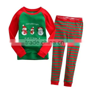 100% Cotton Long Sleeve Children Christmas Pajams thumbnail-1