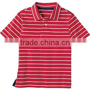 RED AND WHITE STRIPED POLO SHIRT FOR BOYS thumbnail-1
