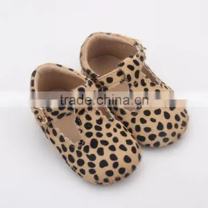 Leather Baby Girl Leopard Print Vintage Style Sandals Baby Shoes thumbnail-1